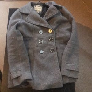 Gray pea coat